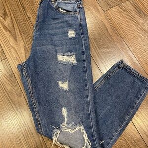 Distressed Blue Jeans for women